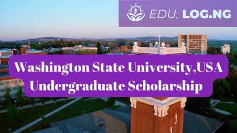 SCHOLARSHIP: Washington State University, USA Undergraduate Scholarship 2024 |APPLY NOW|