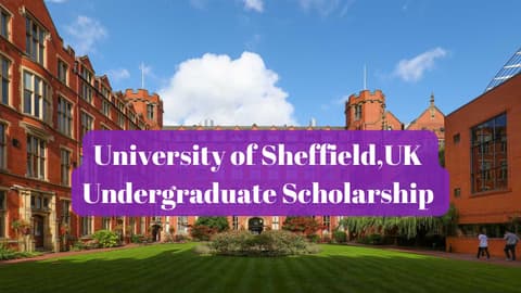 SCHOLARSHIP: University of Sheffield, UK Undergraduate Scholarship 2024 |APPLY NOW|