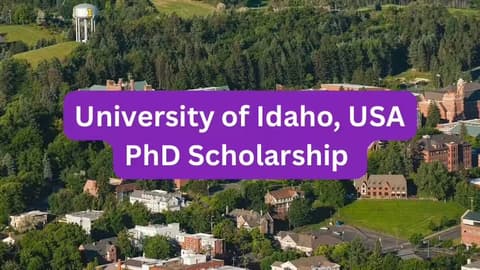 SCHOLARSHIP: University of Idaho, USA PhD Scholarship 2025 |APPLY NOW|