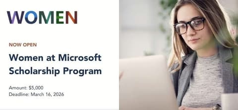 SCHOLARSHIP: Women at Microsoft, USA Undergraduate Scholarship 2026 |APPLY NOW|